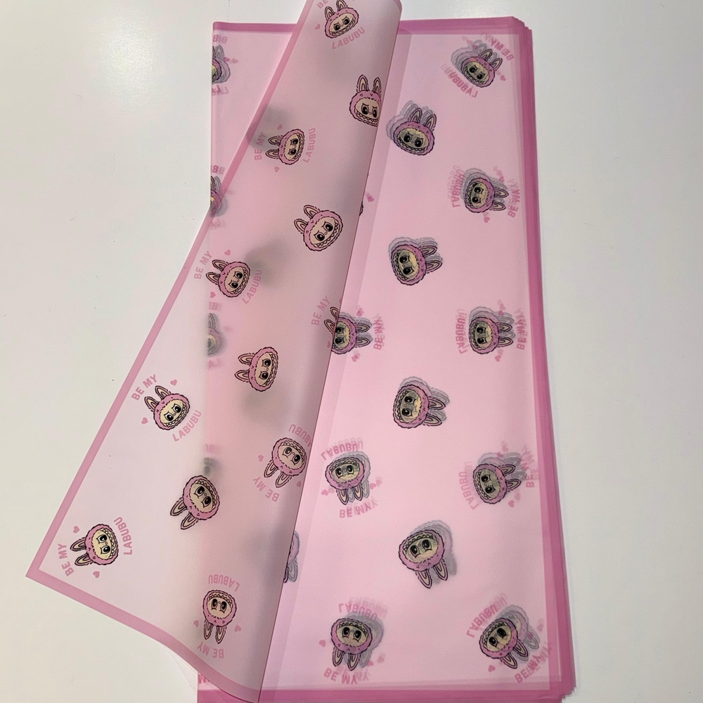 Pink Labubu Wrapping Paper